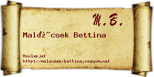 Malácsek Bettina névjegykártya