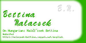 bettina malacsek business card